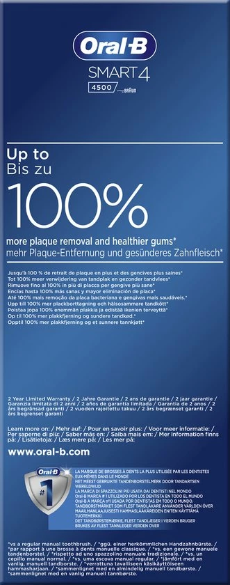 Beste Pirce ⭐ Oral B Oral-B Smart 4 4500 - Wit - Elektrische Tandenborstel 🛒 15 Beste Pirce ⭐ Oral B Oral-B Smart 4 4500 - Wit - Elektrische Tandenborstel 🛒 - Afbeelding 15