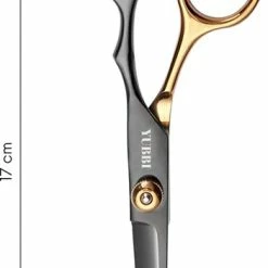 Alternative view of Korting 🥰 YUBBI™ Professionele Kappersschaar Set - 8 Delig - Knipschaar - Coupeschaar - Uitdunschaar - Snijkam - Zwart Goud ⭐