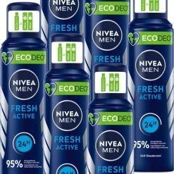 Beste Pirce 🔔 NIVEA MEN Ecodeo Fresh Active Deodorant - Voordeelverpakking - 6 X 125ml 🌟