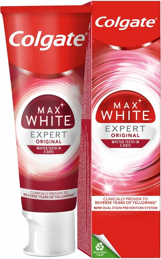 Beste deal 😍 Colgate Max White Expert Original Whitening Tandpasta 4 X 75ml - Voordeelverpakking ✔️ 7 Beste deal 😍 Colgate Max White Expert Original Whitening Tandpasta 4 X 75ml - Voordeelverpakking ✔️ - Afbeelding 7