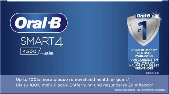 Beste Pirce ⭐ Oral B Oral-B Smart 4 4500 - Wit - Elektrische Tandenborstel 🛒 9 Beste Pirce ⭐ Oral B Oral-B Smart 4 4500 - Wit - Elektrische Tandenborstel 🛒 - Afbeelding 9