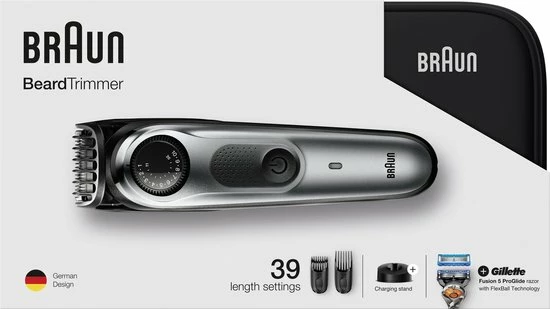 Aanbiedingen 👍 BRAUN Baardtrimmer BT 7940 - Zwart/Metaalgrijs + Gillette ProGlide Scheermes Incl. Toilettas ❤️ 5 Aanbiedingen 👍 BRAUN Baardtrimmer BT 7940 - Zwart/Metaalgrijs + Gillette ProGlide Scheermes Incl. Toilettas ❤️ - Afbeelding 5