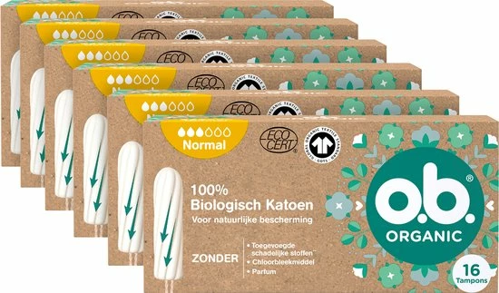 Kopen ⌛ O.b.® O.b. Organic Normal, Biotampons Voor Gemiddelde Tot Zwaardere Menstruatiedagen Uit 100% Biokatoen Met Gebogen Groeven Voor Een Betrouwbare En Natuurlijke Bescherming , 6 X 16 Stuks ✨ 2 Kopen ⌛ O.b.® O.b. Organic Normal, Biotampons Voor Gemiddelde Tot Zwaardere Menstruatiedagen Uit 100% Biokatoen Met Gebogen Groeven Voor Een Betrouwbare En Natuurlijke Bescherming , 6 X 16 Stuks ✨ - Afbeelding 2