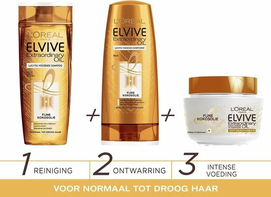 Nieuw ✨ L’Oréal Paris L'Oréal Paris Elvive Extraordinary Oil Haarmasker - 6 X 300 Ml - Voordeelverpakking 👏 11 Nieuw ✨ L’Oréal Paris L'Oréal Paris Elvive Extraordinary Oil Haarmasker - 6 X 300 Ml - Voordeelverpakking 👏 - Afbeelding 11
