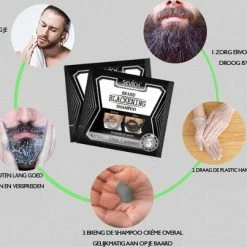Alternative view of Begroting 🧨 Xclusive Beauty Brands Baardverf Zwart - Haarverf Zwart - Blackening Beard Shampoo - Baardshampoo - Baard Verf Zwart 🔔