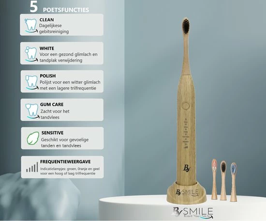 Beste recensies van 😍 BySMILE® Electrische Tandenborstel – Bamboe Tandenborstel - Sonische Tandenborstel - Milieuvriendelijk Poetsen – Met Timer - Inclusief 3 Opzetborstel - Met Activated Charcoal - Bamboe - Charcoal - Cadeau - Kerst - Kerstcadeau - Black Friday 2022 ⌛ 2 Beste recensies van 😍 BySMILE® Electrische Tandenborstel – Bamboe Tandenborstel - Sonische Tandenborstel - Milieuvriendelijk Poetsen – Met Timer - Inclusief 3 Opzetborstel - Met Activated Charcoal - Bamboe - Charcoal - Cadeau - Kerst - Kerstcadeau - Black Friday 2022 ⌛ - Afbeelding 2