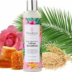 Alternative view of Begroting 👏 Flora & Curl Organic Rose & Honey Cream Shampoo - Curly Girl Proof 💯