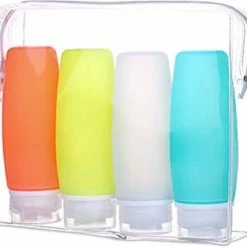 Aanbiedingen ๐ STARMAN Reisflesjes Set - Inclusief Toilettas - Siliconen - Reisflacons - ๐ Handbagage - 100ml - 4 Stuks โญ