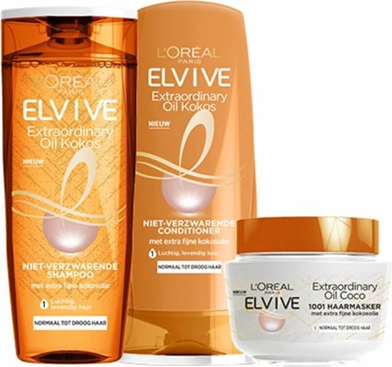Nieuw ✨ L’Oréal Paris L'Oréal Paris Elvive Extraordinary Oil Haarmasker - 6 X 300 Ml - Voordeelverpakking 👏 5 Nieuw ✨ L’Oréal Paris L'Oréal Paris Elvive Extraordinary Oil Haarmasker - 6 X 300 Ml - Voordeelverpakking 👏 - Afbeelding 5