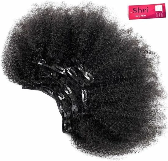 Uitgang π€© Merkloos Shri Indian Human Hair Clip-in Afro Kinky Curly 12 Inch π 2 Uitgang π€© Merkloos Shri Indian Human Hair Clip-in Afro Kinky Curly 12 Inch π - Afbeelding 2
