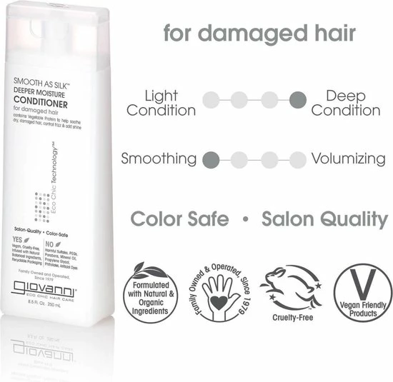 Hete verkoop β¨ Giovanni Cosmetics - Smooth As Silk Hair Care Set - Shampoo & Conditioner Voor Beschadigd Haar π 3 Hete verkoop β¨ Giovanni Cosmetics - Smooth As Silk Hair Care Set - Shampoo & Conditioner Voor Beschadigd Haar π - Afbeelding 3