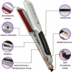 Alternative view of Aanbiedingen 👏 Confidance - Steampod – Steampod 3.0 - Stoomstijltang - Stijltang - Wit ✨