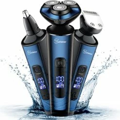 Flash-uitverkoop ๐ HATTEKER RSCX-9658 3-in-1 Elektrische Scheerapparaten - Baardtrimmer - Scheerapparaat Met Roterende Kop Voor Mannen - Neustrimmer - Nat&Droog - Oplaadbaar โญ