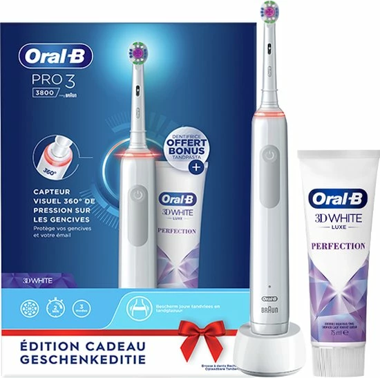 Uitgang 🌟 Oral B Oral-B PRO 3 3800 3D-White + Tandpasta 💯 1 Uitgang 🌟 Oral B Oral-B PRO 3 3800 3D-White + Tandpasta 💯