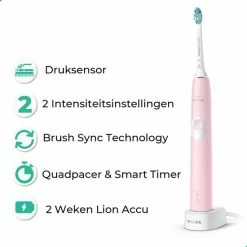 Alternative view of Beste Verkoop 🧨 Philips Sonicare ProtectiveClean 4300 PINK - Sonische, Elektrische Tandenborstel Met Poetsdruksensor - Roze 🧨