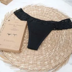 Top 10 👏 Bamboozy Menstruatie Ondergoed 4-laags String Thong Maat L 40-42 Zwart Period Underwear Duurzaam Menstrueren Incontinentie Zero Waste Roos 👍 -BRAUN Shop 550x550 19