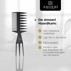Alternative view of Beste recensies van 🛒 Amoeri First Class Barber Products Amoeri Brede Haarkam - Heren Kam - Styling Kam 🎉