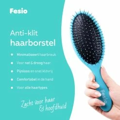 Alternative view of Korting 👍 Fesio Anti Klit Haarborstel - Blauw 🌟