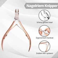 Alternative view of Goedkoop 😍 AdroitGoods Nagelriem Knipper Verwijderaar - Rose Gold - Nageltang - Nagelriemverzorging - Nagelriem Duwer - Snijder - Mesje - Trimmer - Schaar 😍