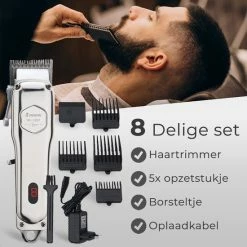 BRAUN Shop 3 Beste Verkoop ๐ Shinon Haartrimmer - Tondeuse Mannen - Multifunctionele Tondeuse Set - Tondeuse Hoofdhaar - Roestvrij Staal - Scheerapparaat - Trimmer Mannen - LED-scherm - Zilver ๐
