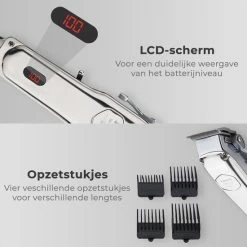 Alternative view of Beste Verkoop 👍 Shinon Haartrimmer - Tondeuse Mannen - Multifunctionele Tondeuse Set - Tondeuse Hoofdhaar - Roestvrij Staal - Scheerapparaat - Trimmer Mannen - LED-scherm - Zilver 😉