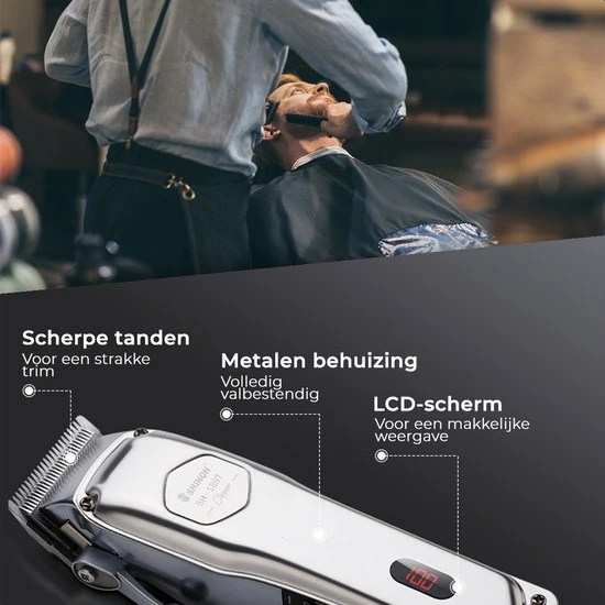 Beste Verkoop 👍 Shinon Haartrimmer - Tondeuse Mannen - Multifunctionele Tondeuse Set - Tondeuse Hoofdhaar - Roestvrij Staal - Scheerapparaat - Trimmer Mannen - LED-scherm - Zilver 😉 3 Beste Verkoop 👍 Shinon Haartrimmer - Tondeuse Mannen - Multifunctionele Tondeuse Set - Tondeuse Hoofdhaar - Roestvrij Staal - Scheerapparaat - Trimmer Mannen - LED-scherm - Zilver 😉 - Afbeelding 3