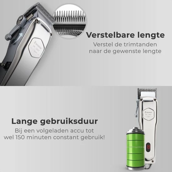 Beste Verkoop 👍 Shinon Haartrimmer - Tondeuse Mannen - Multifunctionele Tondeuse Set - Tondeuse Hoofdhaar - Roestvrij Staal - Scheerapparaat - Trimmer Mannen - LED-scherm - Zilver 😉 7 Beste Verkoop 👍 Shinon Haartrimmer - Tondeuse Mannen - Multifunctionele Tondeuse Set - Tondeuse Hoofdhaar - Roestvrij Staal - Scheerapparaat - Trimmer Mannen - LED-scherm - Zilver 😉 - Afbeelding 7