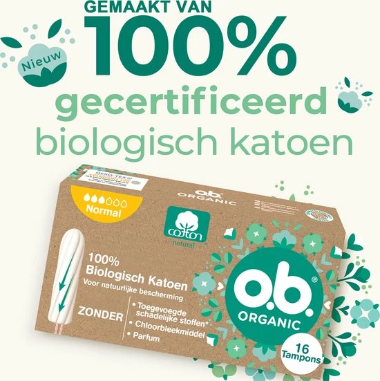 Kopen ⌛ O.b.® O.b. Organic Normal, Biotampons Voor Gemiddelde Tot Zwaardere Menstruatiedagen Uit 100% Biokatoen Met Gebogen Groeven Voor Een Betrouwbare En Natuurlijke Bescherming , 6 X 16 Stuks ✨ 3 Kopen ⌛ O.b.® O.b. Organic Normal, Biotampons Voor Gemiddelde Tot Zwaardere Menstruatiedagen Uit 100% Biokatoen Met Gebogen Groeven Voor Een Betrouwbare En Natuurlijke Bescherming , 6 X 16 Stuks ✨ - Afbeelding 3