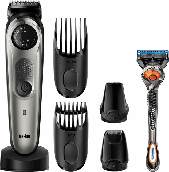 Aanbiedingen 👍 BRAUN Baardtrimmer BT 7940 - Zwart/Metaalgrijs + Gillette ProGlide Scheermes Incl. Toilettas ❤️ 6 Aanbiedingen 👍 BRAUN Baardtrimmer BT 7940 - Zwart/Metaalgrijs + Gillette ProGlide Scheermes Incl. Toilettas ❤️ - Afbeelding 6