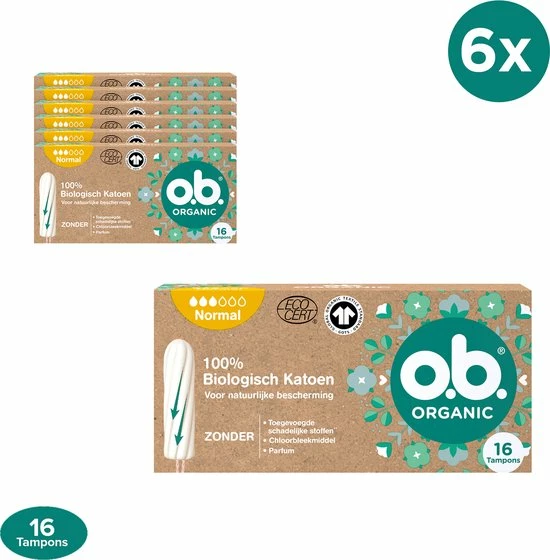 Kopen ⌛ O.b.® O.b. Organic Normal, Biotampons Voor Gemiddelde Tot Zwaardere Menstruatiedagen Uit 100% Biokatoen Met Gebogen Groeven Voor Een Betrouwbare En Natuurlijke Bescherming , 6 X 16 Stuks ✨ 1 Kopen ⌛ O.b.® O.b. Organic Normal, Biotampons Voor Gemiddelde Tot Zwaardere Menstruatiedagen Uit 100% Biokatoen Met Gebogen Groeven Voor Een Betrouwbare En Natuurlijke Bescherming , 6 X 16 Stuks ✨