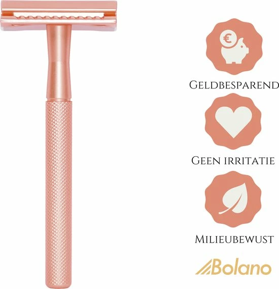 Goedkoopste 🛒 Bolano® Safety Razor Set Rose Gold + 30 Double Edge Scheermesjes + Houder - Klassiek Scheermes Voor Mannen En Vrouwen - D657 😍 6 Goedkoopste 🛒 Bolano® Safety Razor Set Rose Gold + 30 Double Edge Scheermesjes + Houder - Klassiek Scheermes Voor Mannen En Vrouwen - D657 😍 - Afbeelding 6