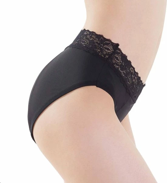 Uitgang ⌛ Bamboozy Menstruatie Ondergoed 4-laags Mid-Heup Maat S 36-38 Zwart Period Underwear Duurzaam Menstrueren Incontinentie Zero Waste Daisy 🥰 4 Uitgang ⌛ Bamboozy Menstruatie Ondergoed 4-laags Mid-Heup Maat S 36-38 Zwart Period Underwear Duurzaam Menstrueren Incontinentie Zero Waste Daisy 🥰 - Afbeelding 4