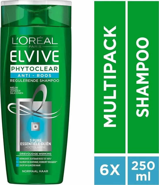 Aanbiedingen 🥰 L’Oréal Paris L'Oréal Paris Elvive Phytoclear Anti Roos Shampoo - 6x 200 Ml - Voordeelverpakking 🥰 3 Aanbiedingen 🥰 L’Oréal Paris L'Oréal Paris Elvive Phytoclear Anti Roos Shampoo - 6x 200 Ml - Voordeelverpakking 🥰 - Afbeelding 3
