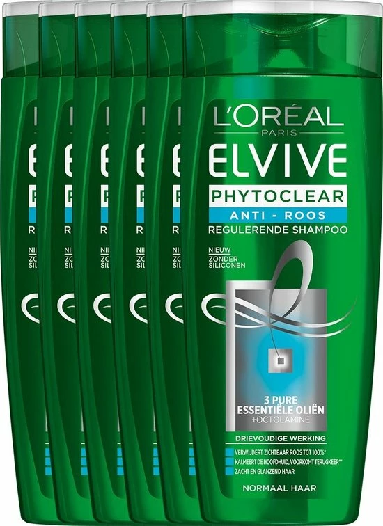 Aanbiedingen 🥰 L’Oréal Paris L'Oréal Paris Elvive Phytoclear Anti Roos Shampoo - 6x 200 Ml - Voordeelverpakking 🥰 1 Aanbiedingen 🥰 L’Oréal Paris L'Oréal Paris Elvive Phytoclear Anti Roos Shampoo - 6x 200 Ml - Voordeelverpakking 🥰