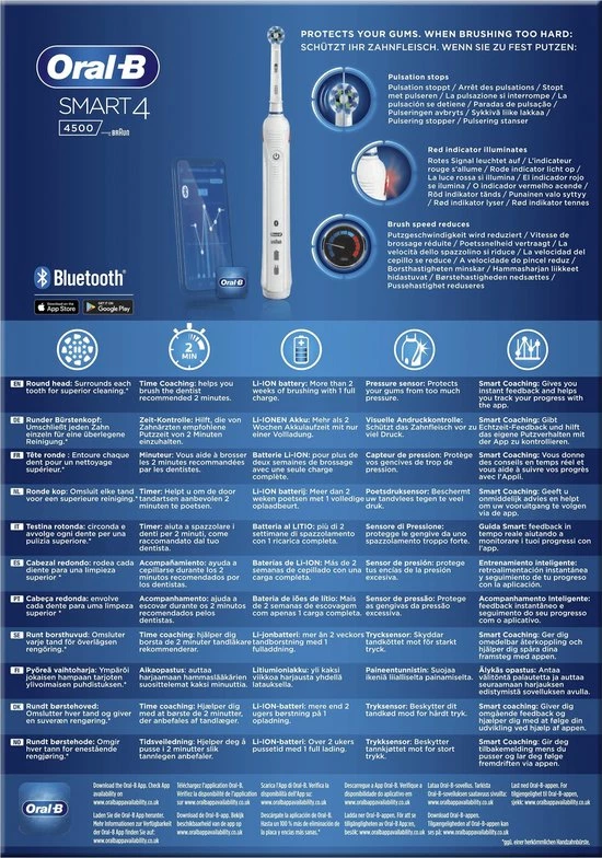 Beste Pirce ⭐ Oral B Oral-B Smart 4 4500 - Wit - Elektrische Tandenborstel 🛒 13 Beste Pirce ⭐ Oral B Oral-B Smart 4 4500 - Wit - Elektrische Tandenborstel 🛒 - Afbeelding 13