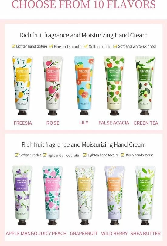 Coupon 🎉 Merkloos 10 Handcreme - CHINESE VERPAKKING - Handcreme Set - Hand Creme - Tegen Droge Handen 🥰 4 Coupon 🎉 Merkloos 10 Handcreme - CHINESE VERPAKKING - Handcreme Set - Hand Creme - Tegen Droge Handen 🥰 - Afbeelding 4