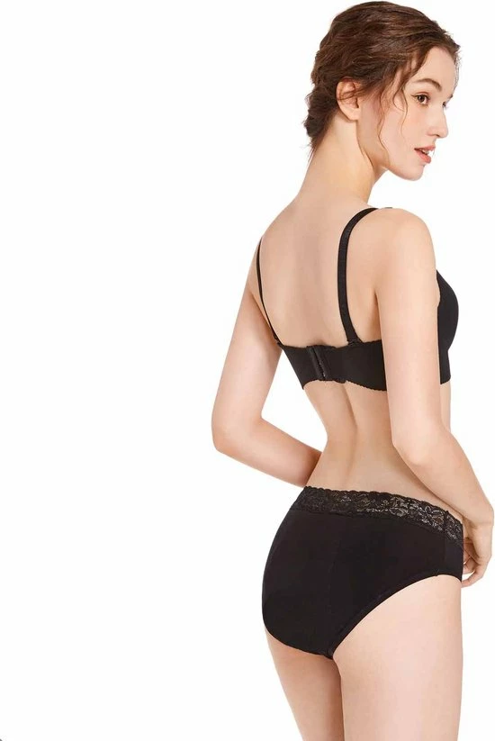 Uitgang ⌛ Bamboozy Menstruatie Ondergoed 4-laags Mid-Heup Maat S 36-38 Zwart Period Underwear Duurzaam Menstrueren Incontinentie Zero Waste Daisy 🥰 8 Uitgang ⌛ Bamboozy Menstruatie Ondergoed 4-laags Mid-Heup Maat S 36-38 Zwart Period Underwear Duurzaam Menstrueren Incontinentie Zero Waste Daisy 🥰 - Afbeelding 8